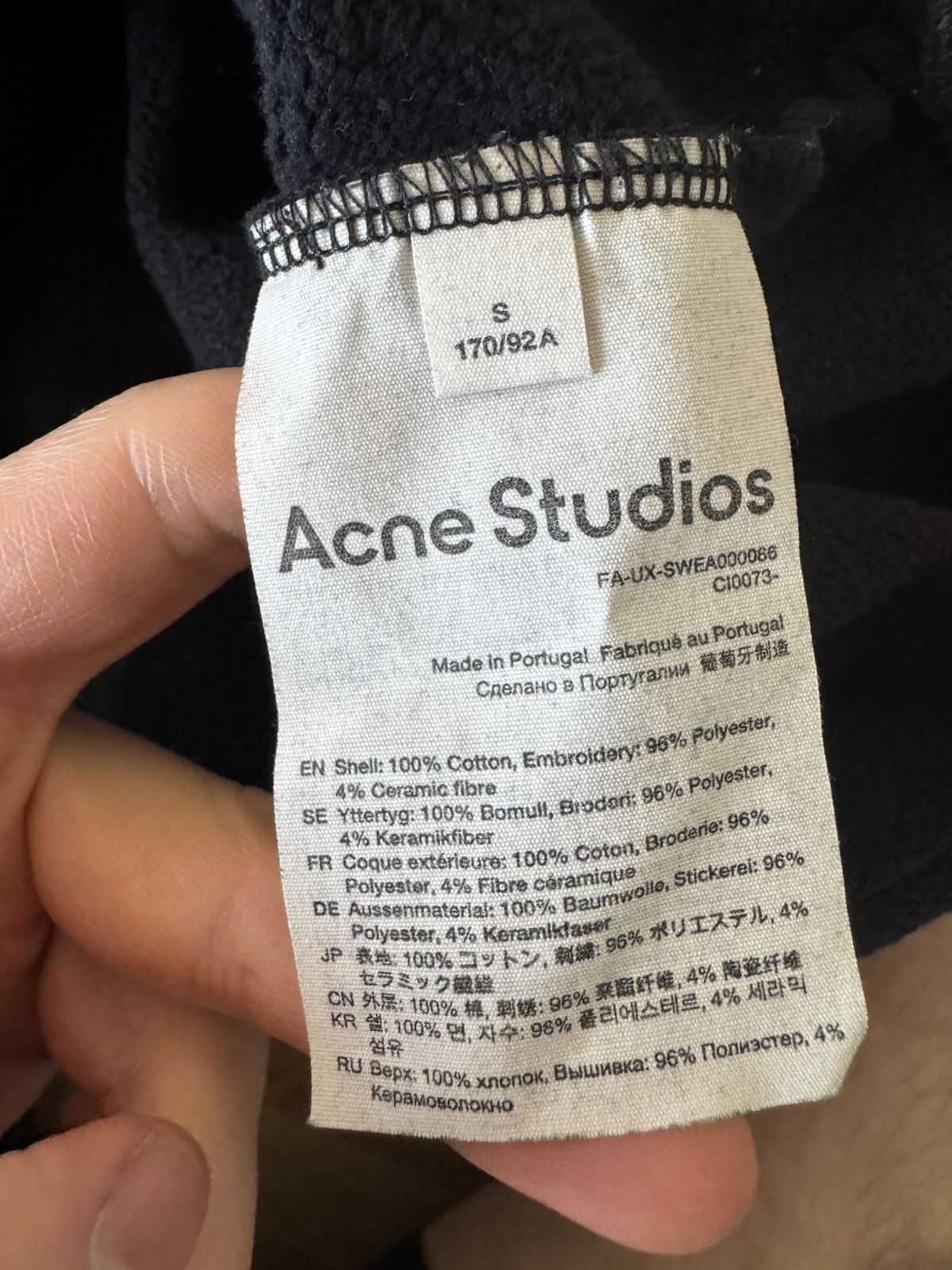 Acne Studios Acne Studios Face Center Logo Hoodie Rare Black Yellow Hype Size US S / EU 44-46 / 1 - 5 Thumbnail