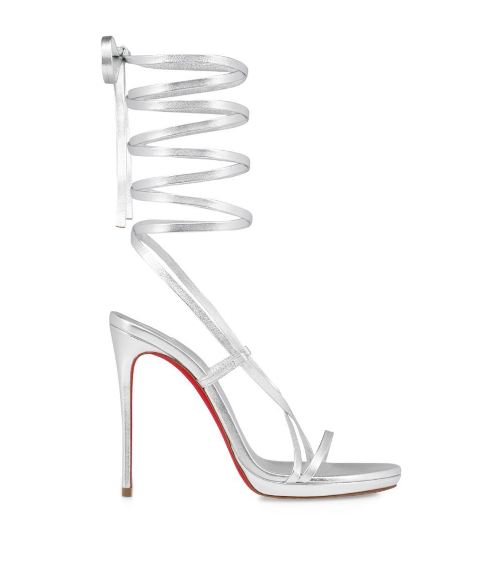 Christian Louboutin o1s1wg110924 Sekmeta Alta Heeled in Silver Size US 5 / IT 35 - 1 Thumbnail