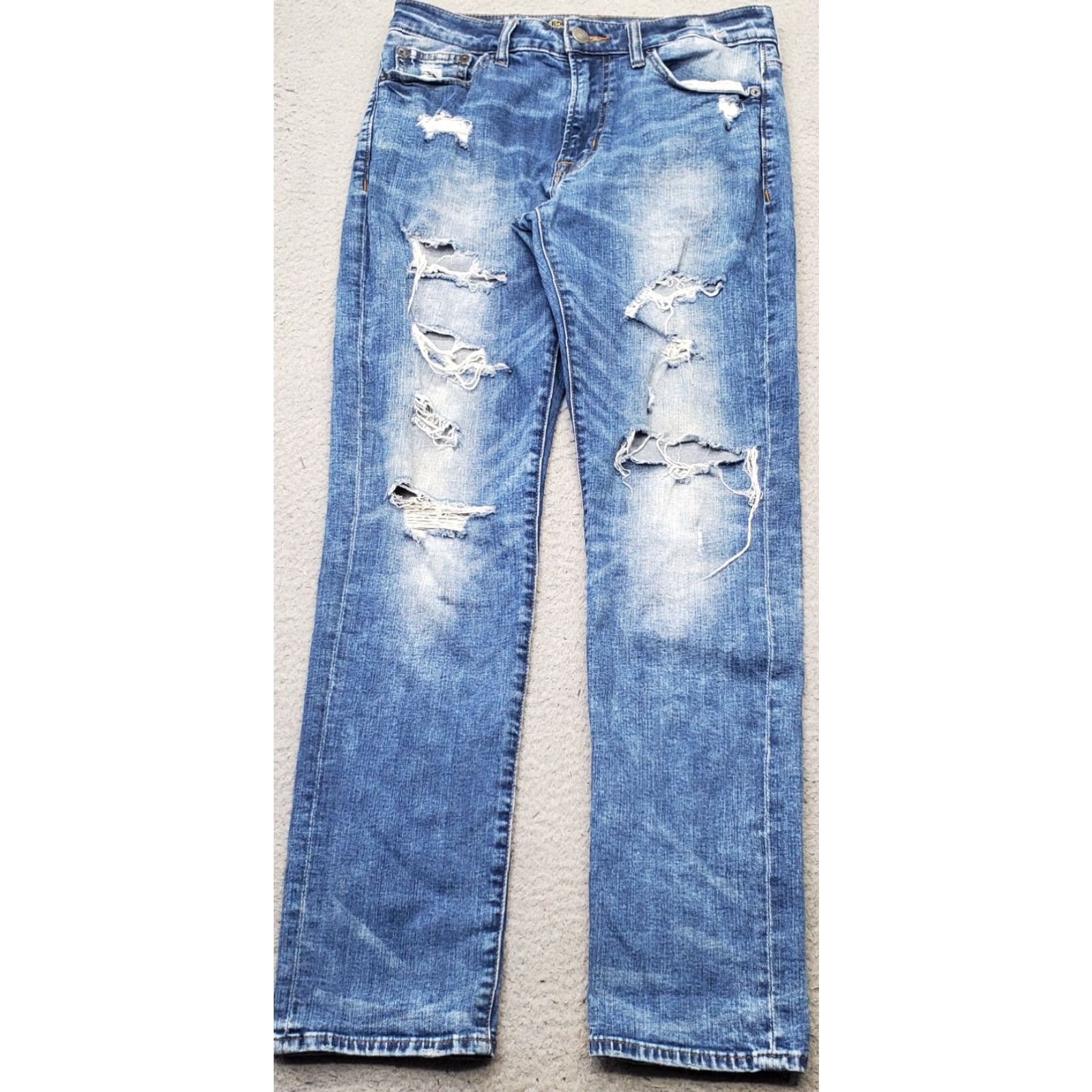 American Eagle Outfitters American Eagle Outfitters Jeans Womens 29x30 Blue Denim Distressed Straight 5-Pocket Regular Size 29 WW Womens Stock〜 Size 29" - 2 Thumbnail