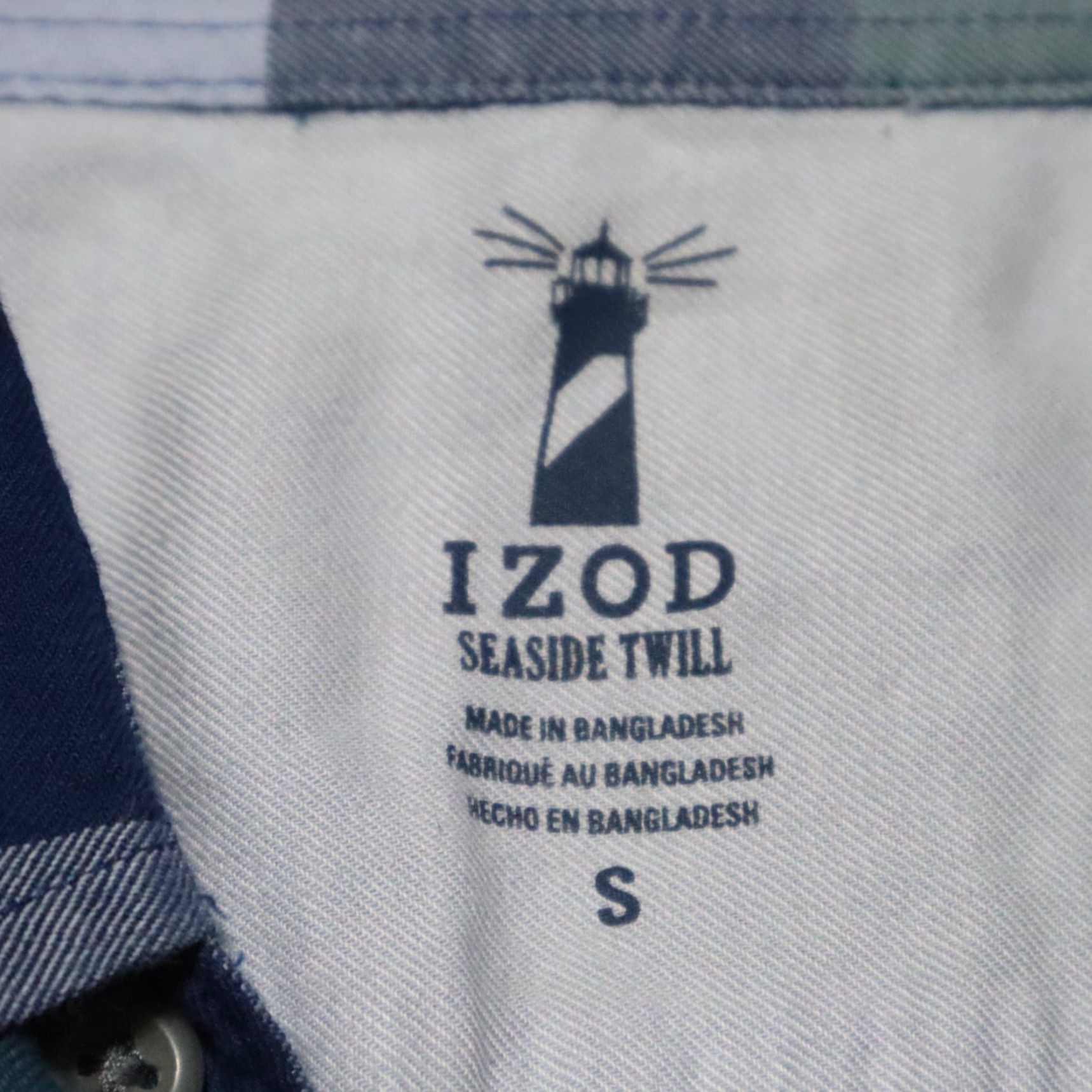 Izod IZOD Shirt Mens Small Green Long Sleeve Button-Up Casual Seaside Twill Size US S / EU 44-46 / 1 - 2 Thumbnail