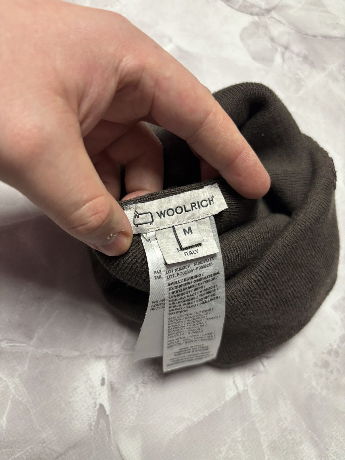 Woolrich Woolen Mills Woolrich Cotton Wool Beanie Hat Embroidered Logo Mens M Size ONE SIZE - 6 Thumbnail