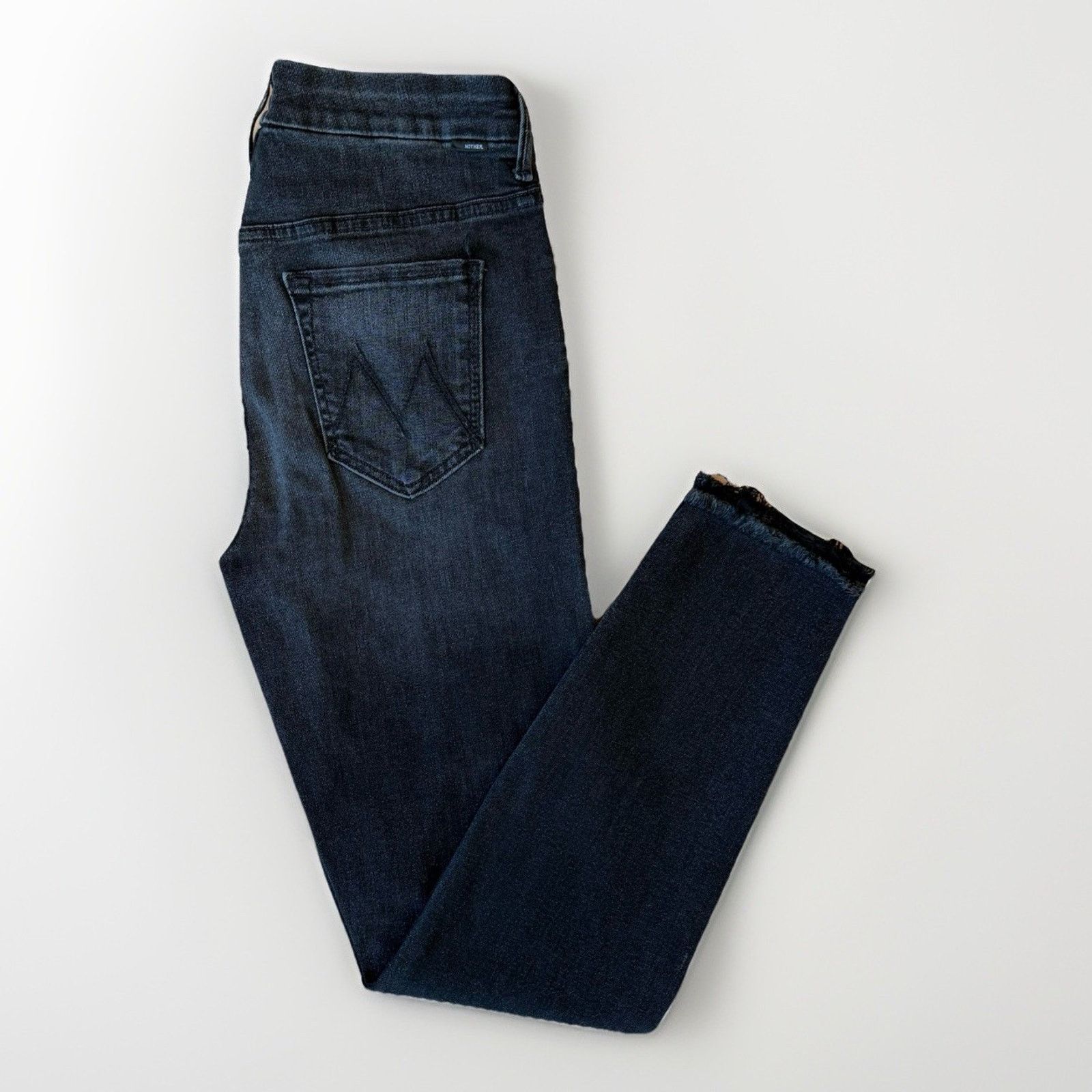 Mother High Waisted Looker Jeans Women's 28 Black Ankle