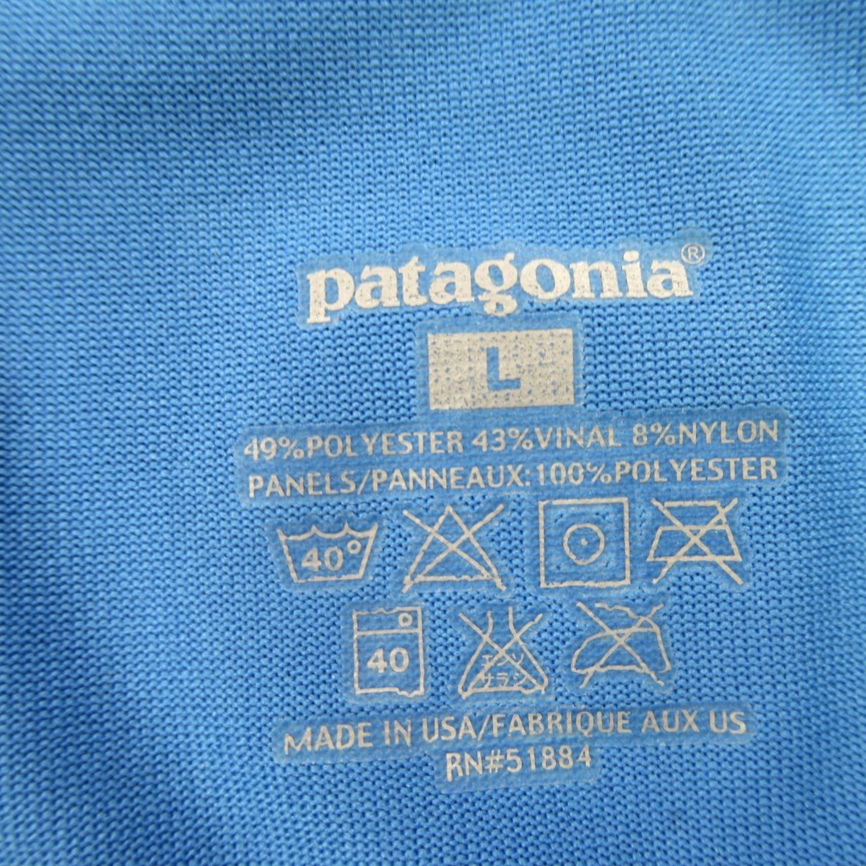 Patagonia Patagonia Shirt Mens Large Sleeveless Crew Neck Workout Lightweight Blue Striped Logo Outdoor All Seasons Breathable Knit T-Shirt Mens L Blue Size US L / EU 52-54 / 3 - 4 Thumbnail