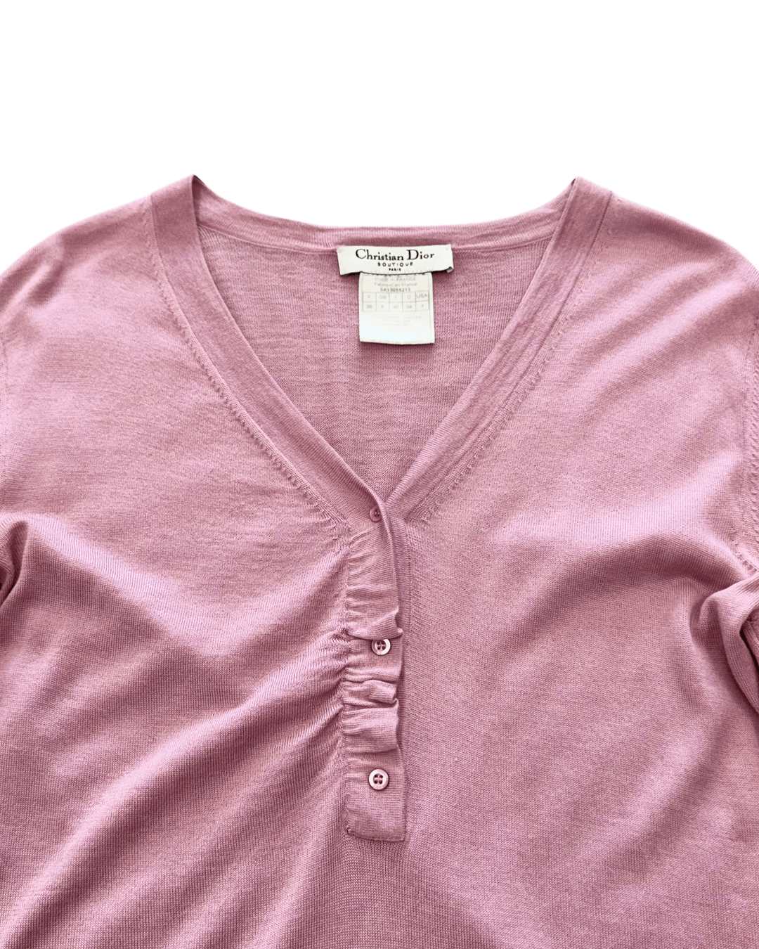 Dior Christian Dior by Galliano AW05 Half Button Up V Neck Knit Size XS / US 0-2 / IT 36-38 - 6 Thumbnail