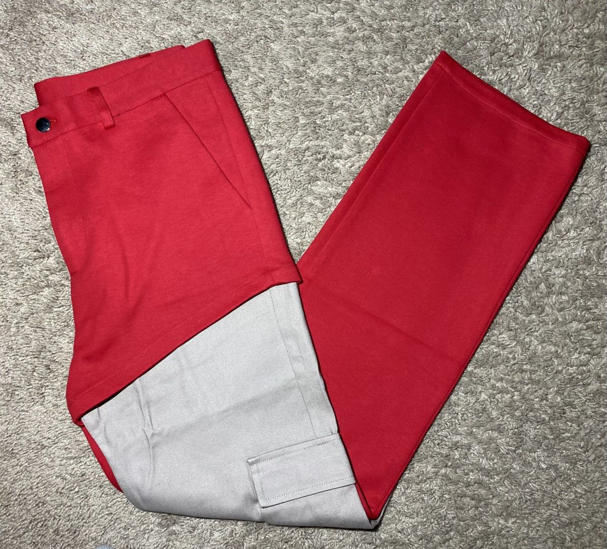 Japanese Brand 2020 Yoikadakada Hybrid Cargo Split Pants Red Chinese 2021 Size US 32 / EU 48 - 1 Thumbnail