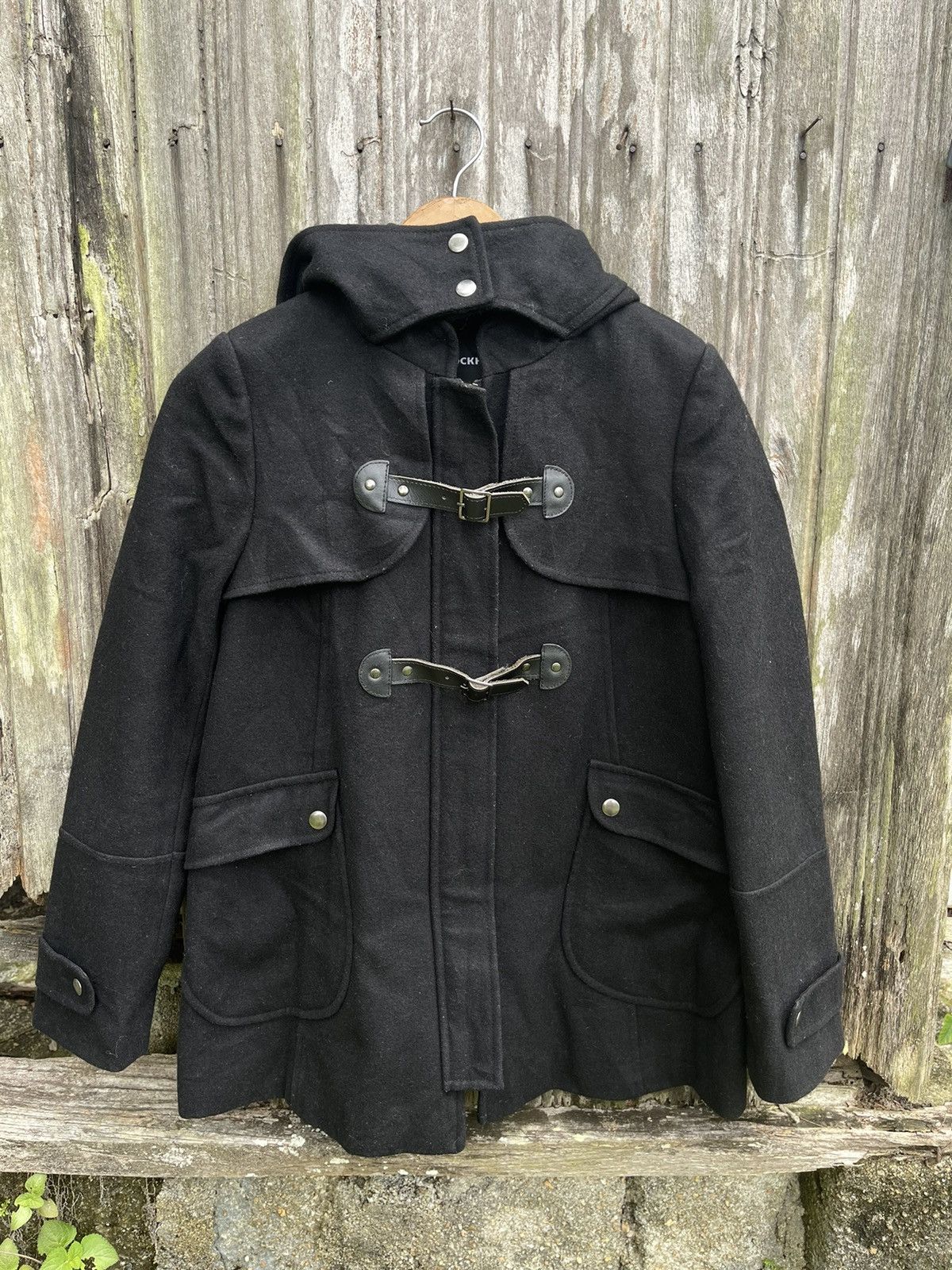 Designer Clockhouse Wool Blend Toggle Coat — Black (M) Size US M / EU 48-50 / 2 - 1 Thumbnail