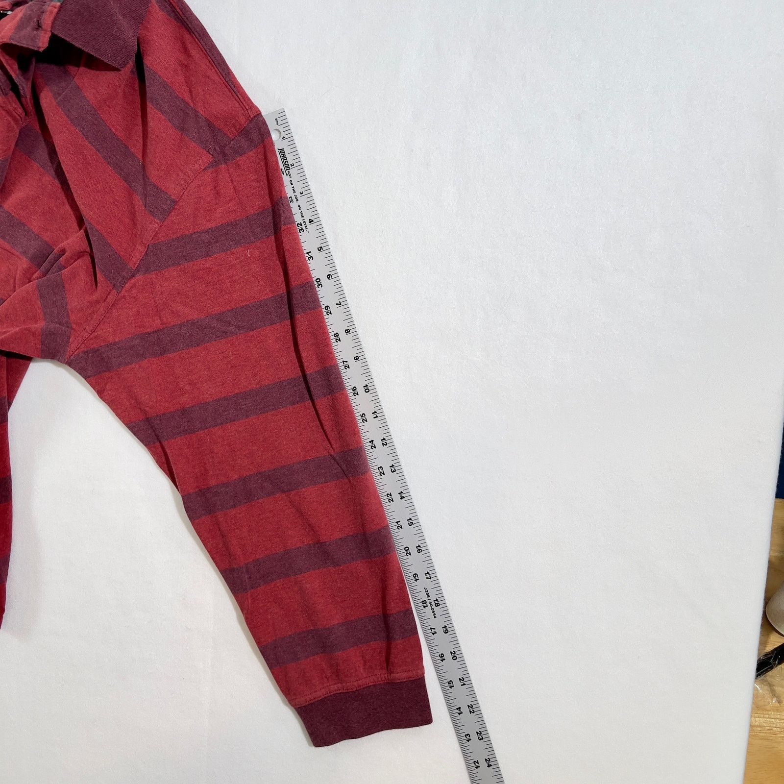 St. Johns Bay Polo St. John's Bay XL Sueded Jersey Striped 2-Button Henley Size US XL / EU 56 / 4 - 8 Thumbnail