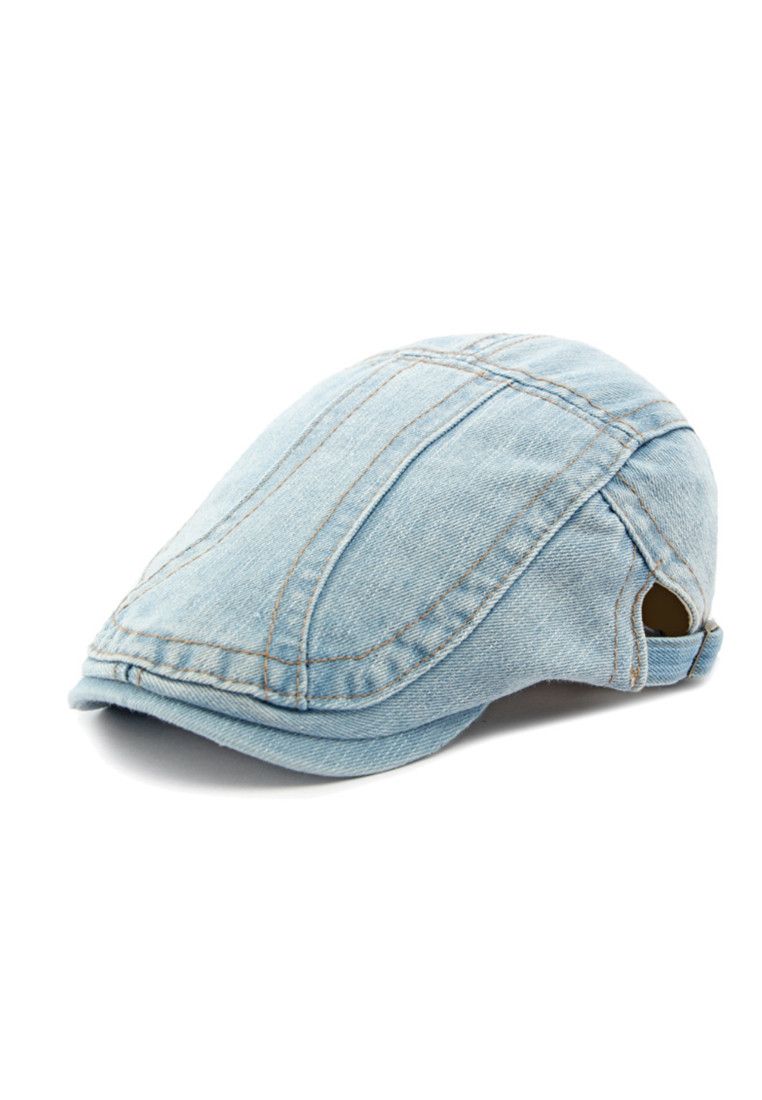 Other Light Blue Denim Beret Hat Size ONE SIZE - 5 Thumbnail