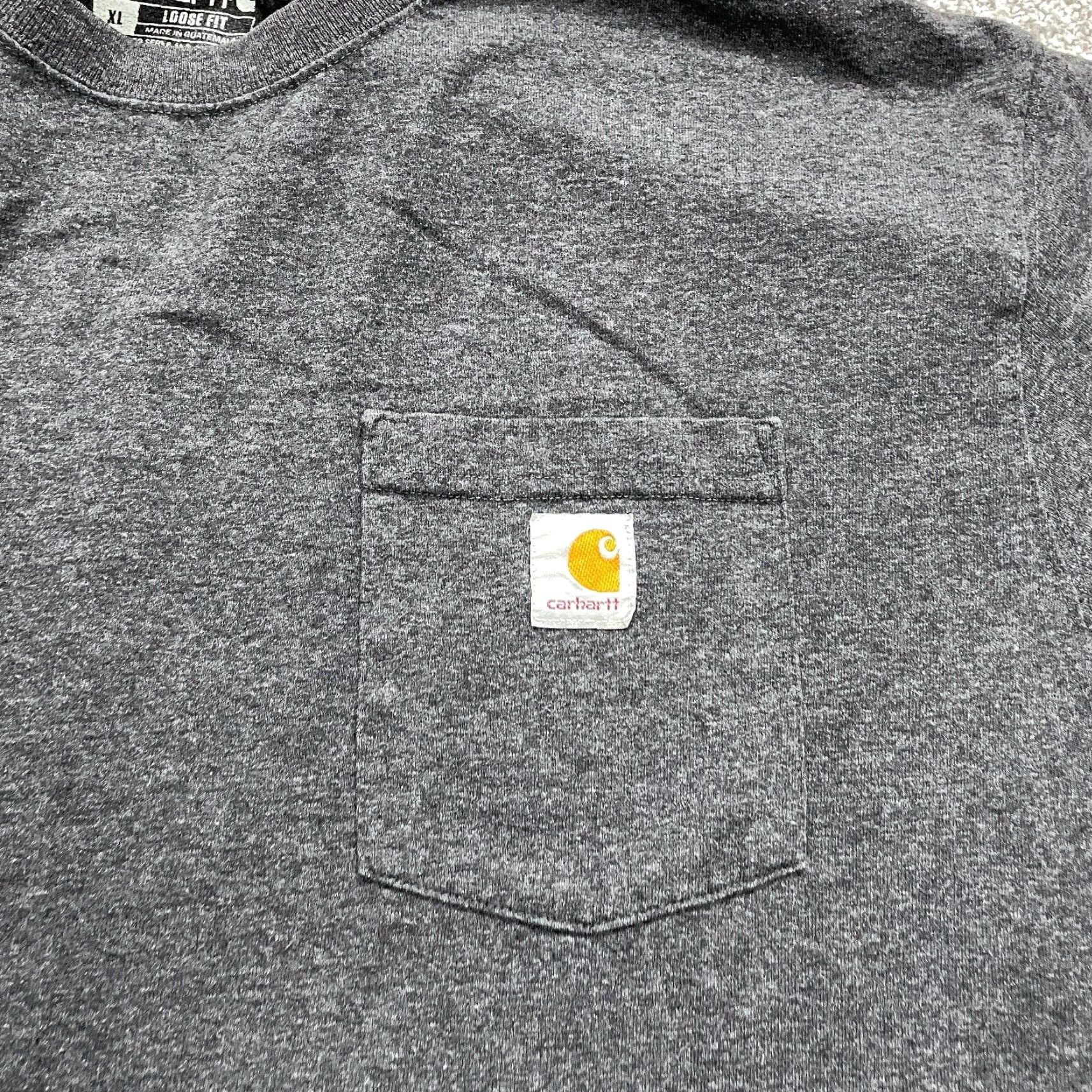 Carhartt VINTAGE Carhartt K87 Loose Fit T-Shirt Mens XL Gray Crew Neck Cotton Casual Pocket Tee Size US XL / EU 56 / 4 - 4 Thumbnail