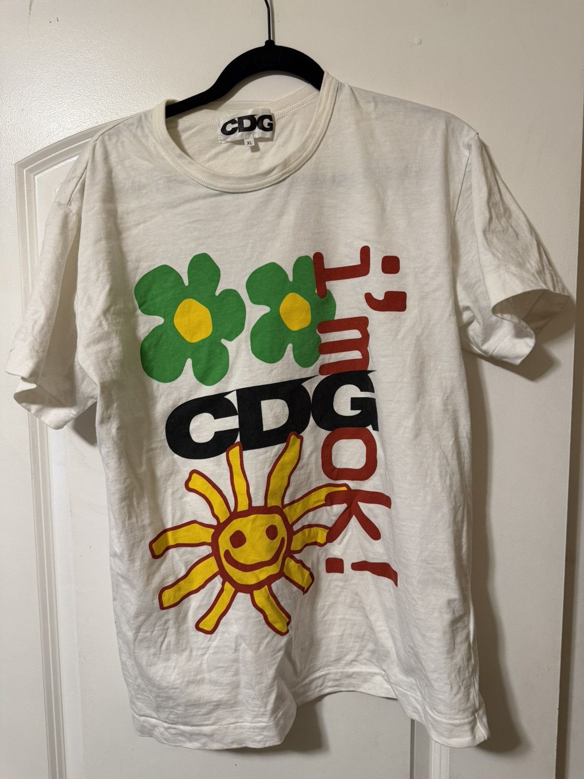 Cactus Plant Flea Market CDG Im OK Tee shirt white XL CPFM
