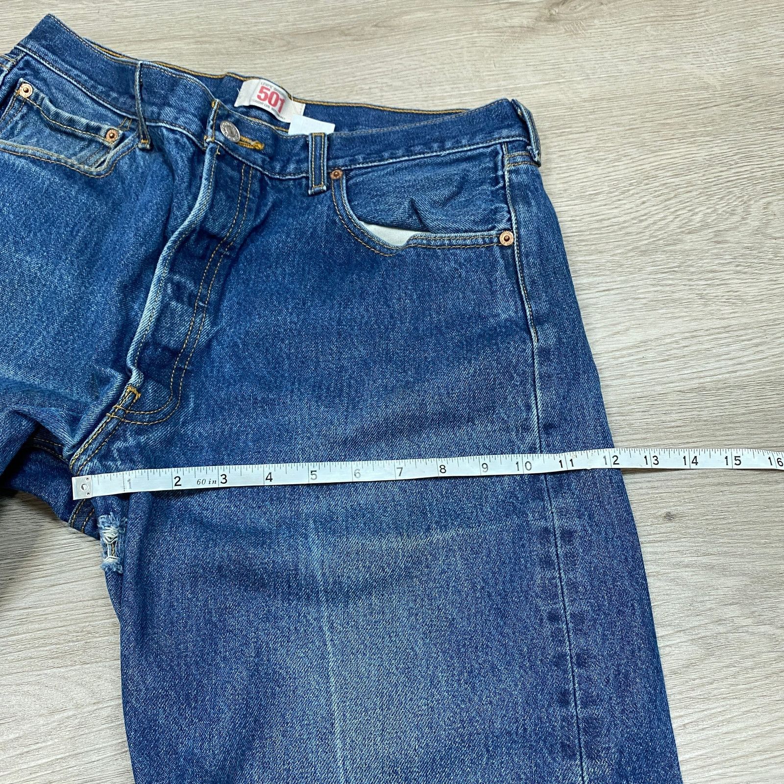 Levi's × Vintage Vintage Y2K Levi's 501 Straight Leg Button Fly Jeans 33x26 Size US 33 - 7 Thumbnail