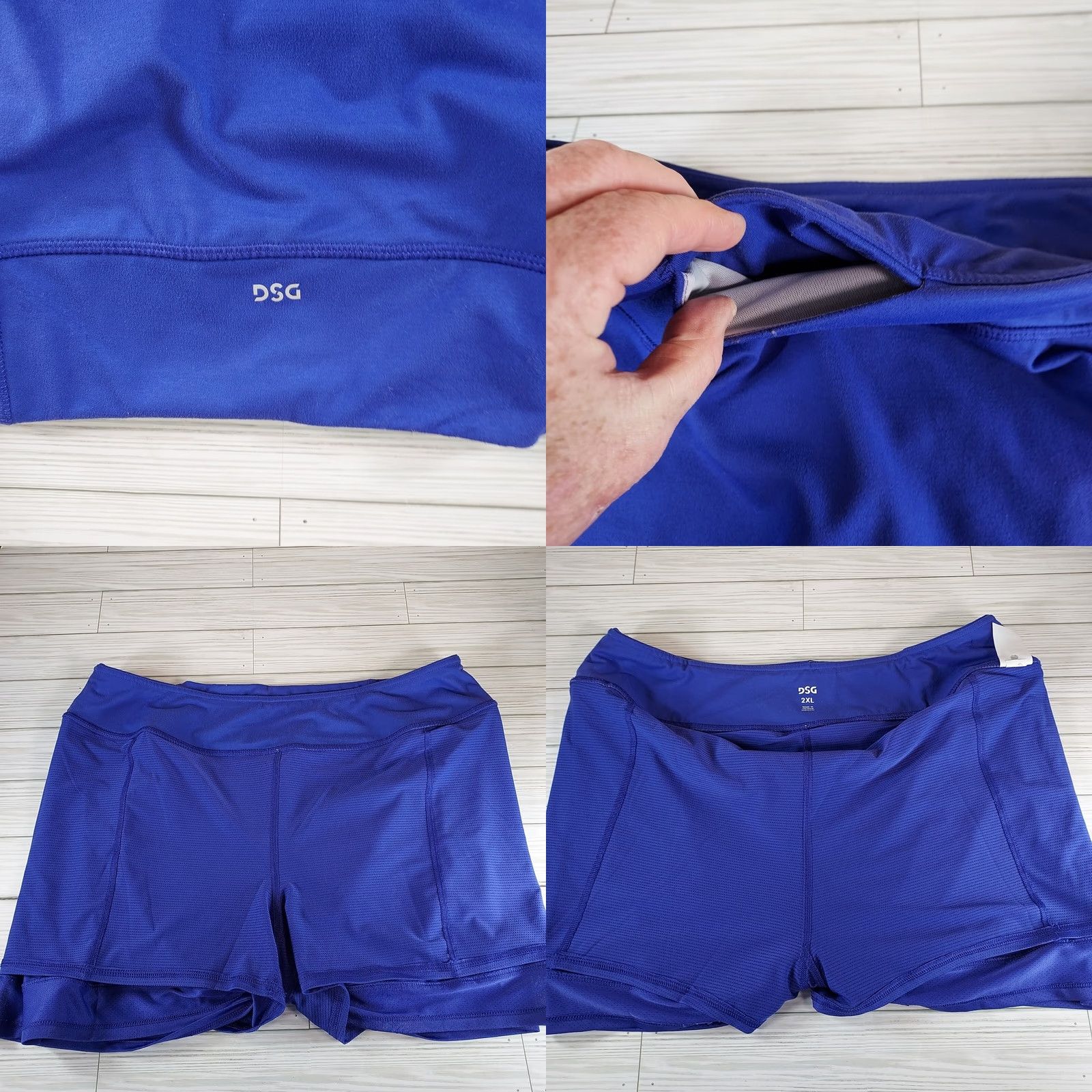 Vintage DSG Skort Womens 2XL Purple Modest Activewear Athletic Skirt Shorts Waist Pocket Golf Skort, Women, Regular, Short, Breathable, All Seasons Size 40" / US 18 - 8 Thumbnail