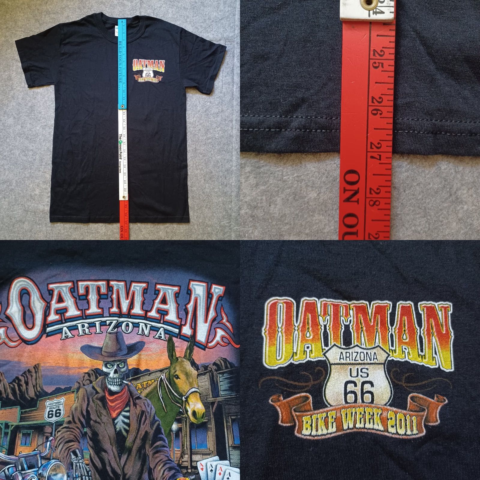 Gildan Gildan T-Shirt Black Oatman Arizona US 66 Bike Week 2011 Mens Small Classic Biker Motorcycle Rally Shirt Men XS? Size US S / EU 44-46 / 1 - 8 Thumbnail