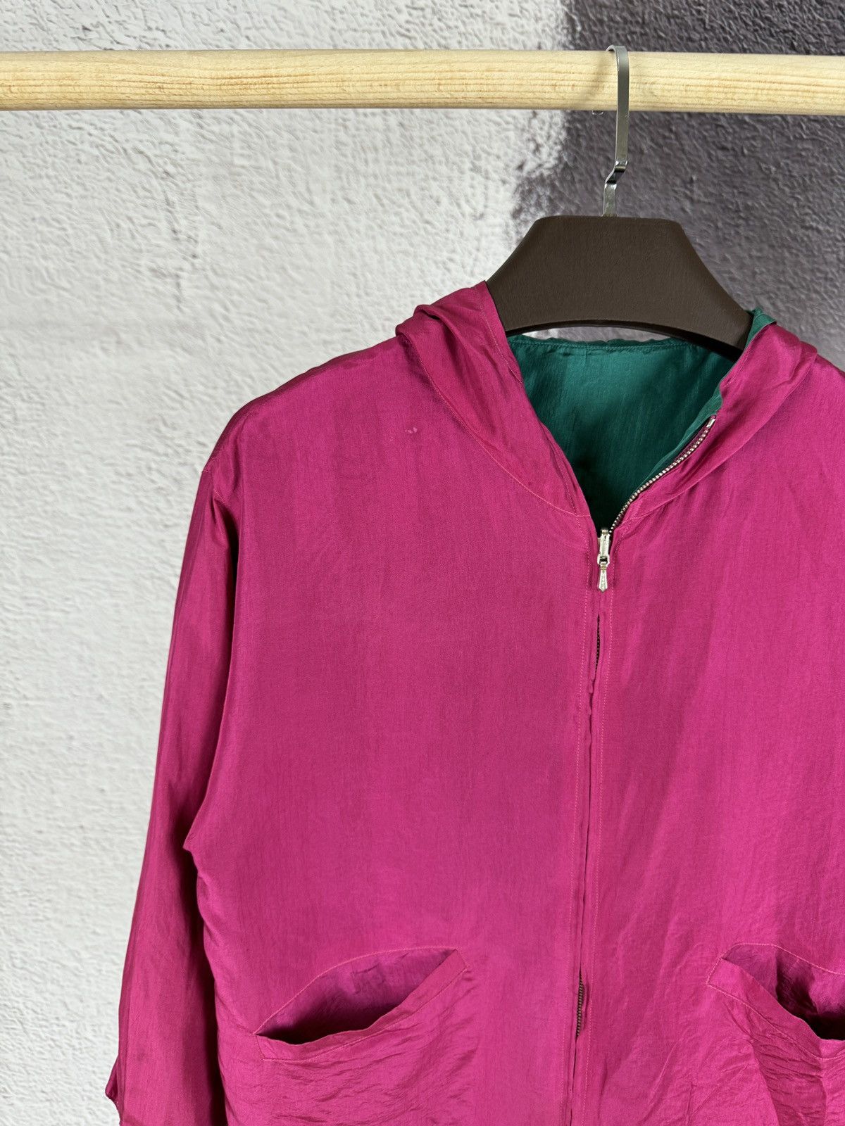 Kenzo Kenzo Paris vintage green pink silk reversible hooded jacket Size XS / US 0-2 / IT 36-38 - 13 Thumbnail