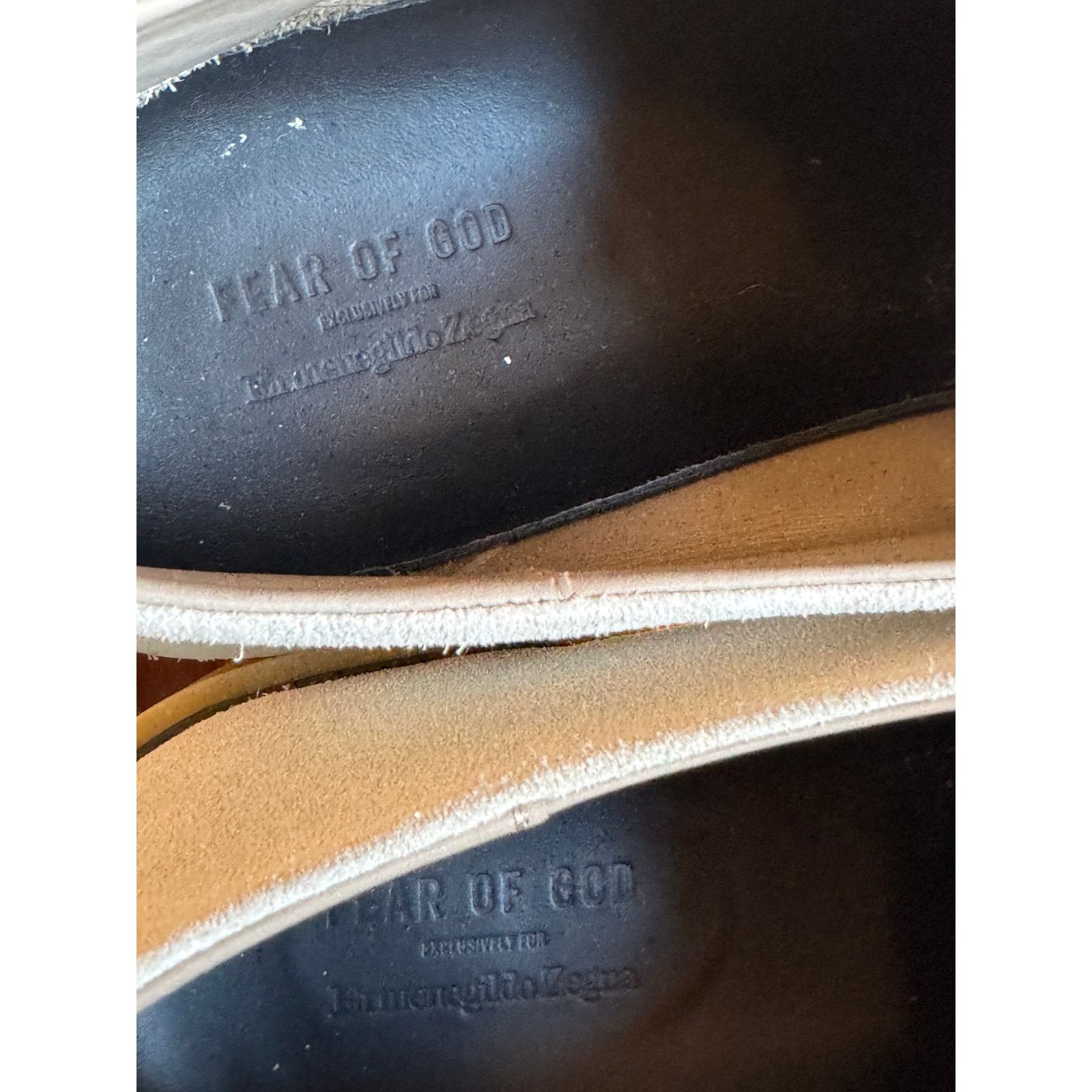 Fear of God Fear of God x Zegna Collaboration Beige Suede Sneakers Size US 12 / EU 45 - 4 Thumbnail