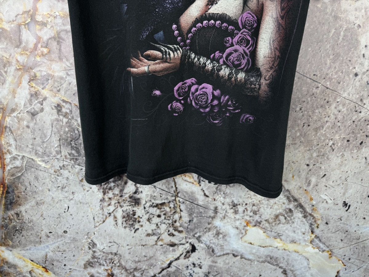Vintage Spiral Men’s Gothic Raven Lady T-Shirt Dark Fantasy Skull Size US XL / EU 56 / 4 - 4 Thumbnail