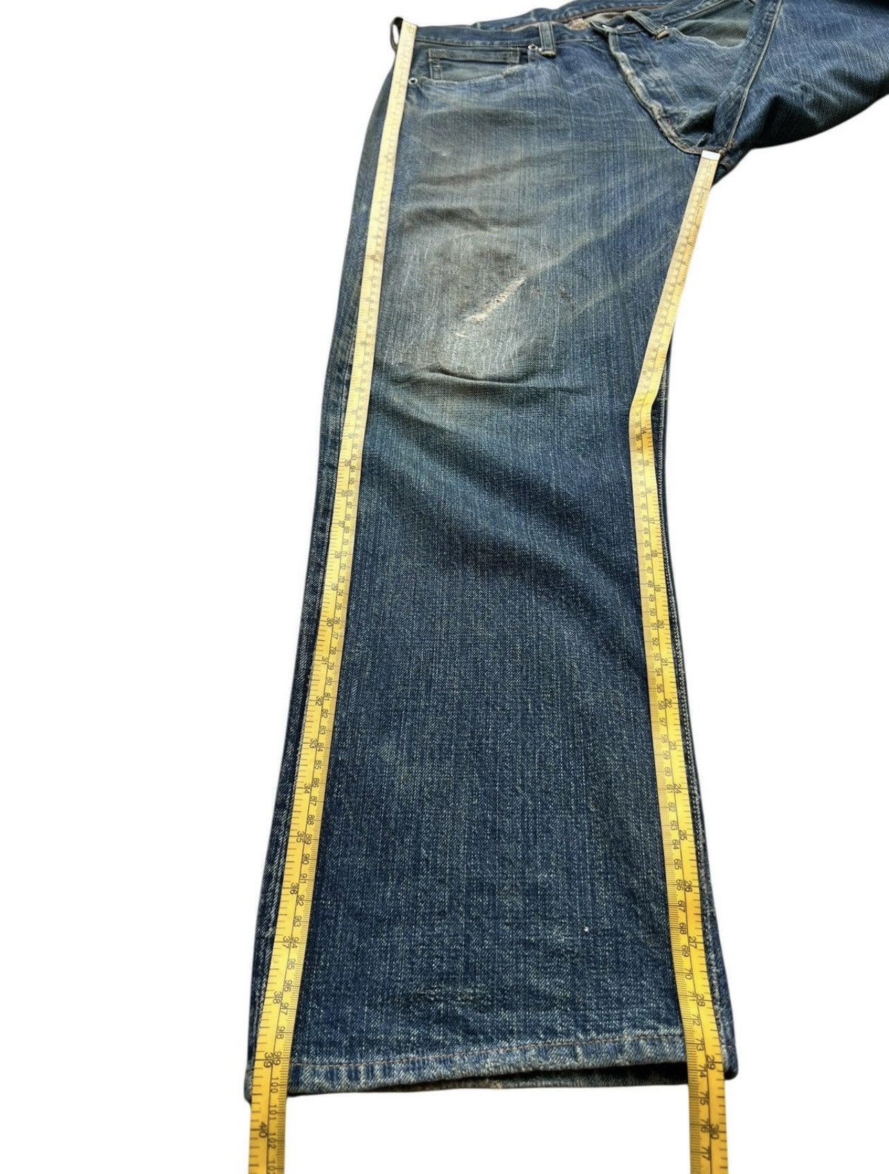The Real McCoy's Vintage 90s Real Mccoy Selvedge Distressed Denim Jeans 31x29 Size US 31 - 13 Thumbnail