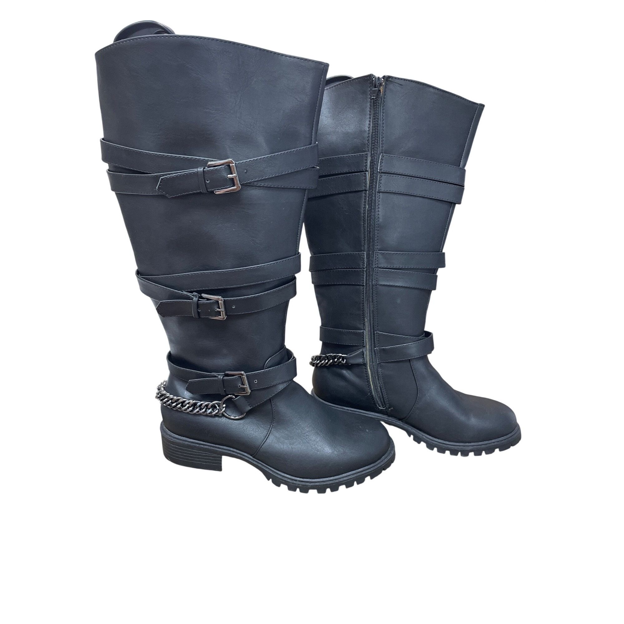 Torrid Torrid Womans Black Non Leather Below Knee Riding Boots SKU Size US 9 / IT 39 - 3 Thumbnail
