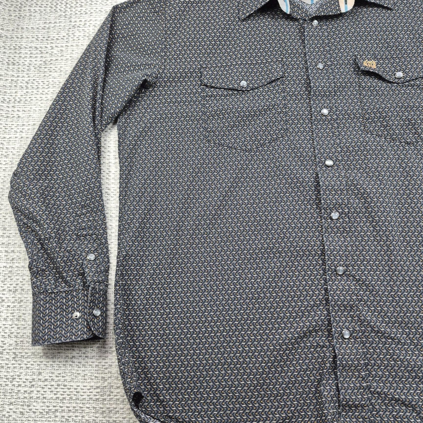 Vintage Panhandle Select Snap Up Shirt Mens XL Gray Geometric Western Long Sleeve Vintage No Size US XL / EU 56 / 4 - 3 Thumbnail