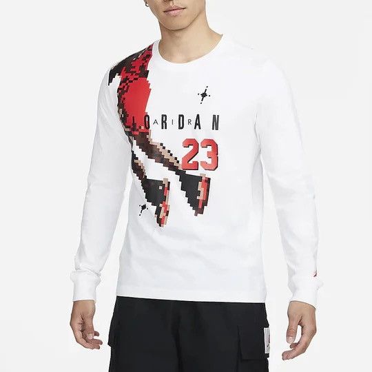Jordan Brand Air Jordan Casual Sports Round Neck Alphabet Printing LS Tee Size US S / EU 44-46 / 1 - 13 Thumbnail