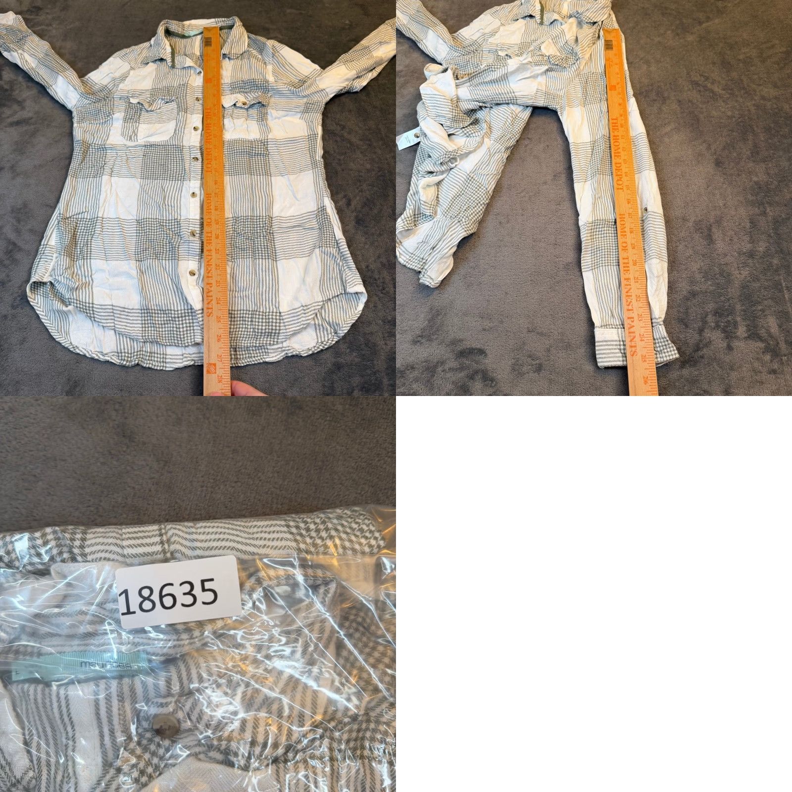 Vintage Maurices Plaid Button-Down Shirt Womens Large White Green Roll Tab Sleeve Casual Pockets Button-Up Rayon Classic Preppy Knit? Size L / US 10 / IT 46 - 8 Thumbnail