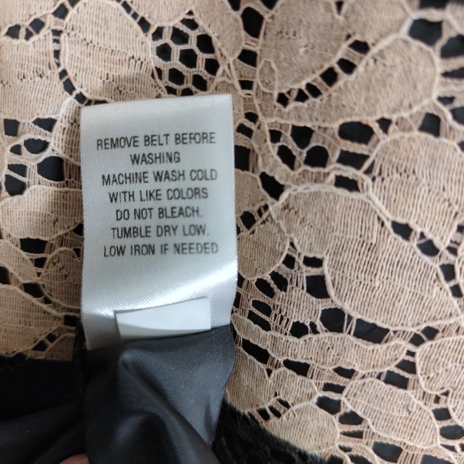 Other Robbie Bee Striped Black & Peach Lace Fit & Flare Dress 14 Size XL / US 12-14 / IT 48-50 - 8 Thumbnail