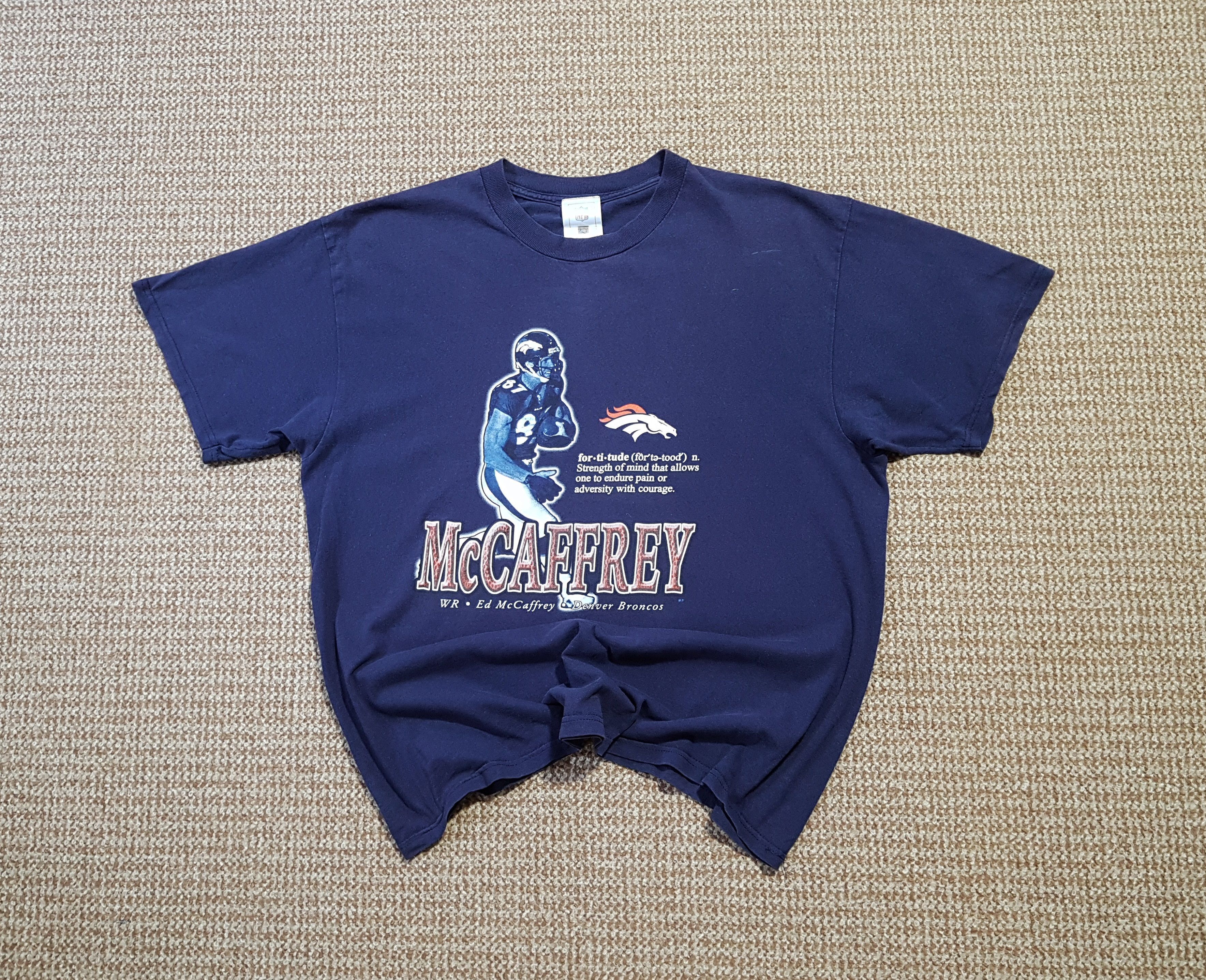 NFL NFL Vintage Ed McCaffrey Denver Broncos Fortitude T Shirt XL Size US XL / EU 56 / 4 - 1 Thumbnail