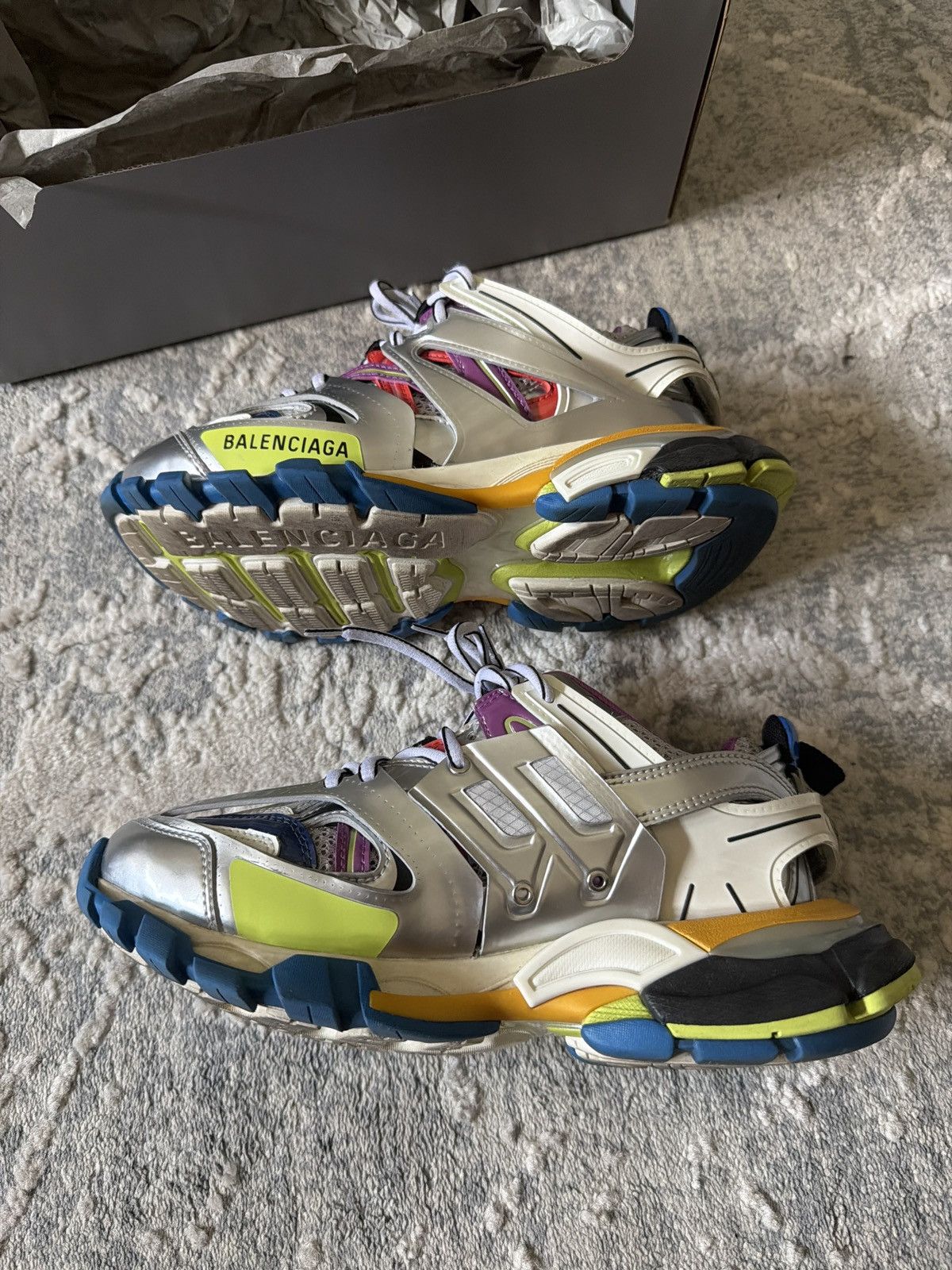 Balenciaga Balenciaga Track Sneaker 'Metallic Multi' Size US 7 / IT 37 - 2 Thumbnail