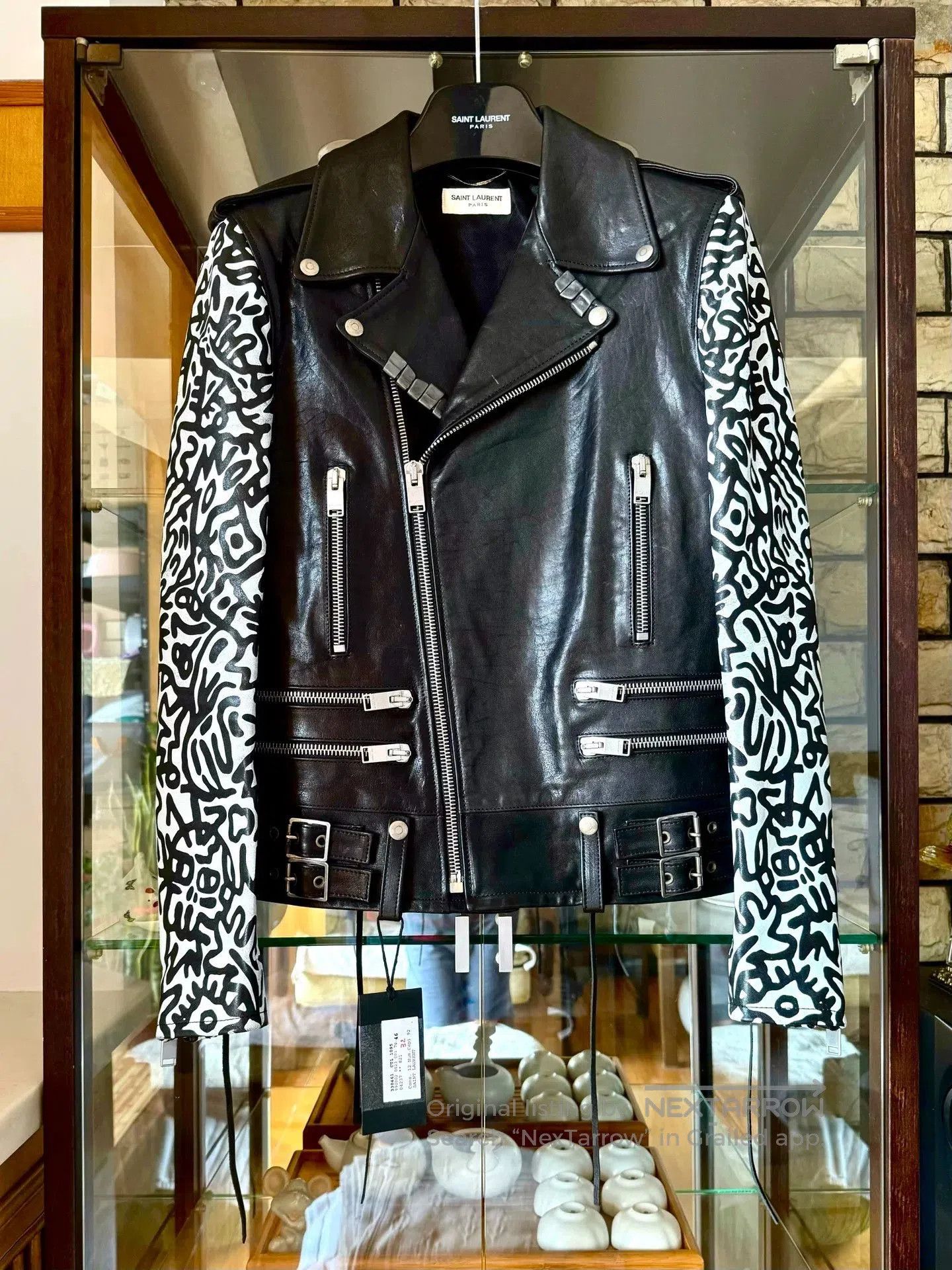 Saint Laurent Paris saint laurent graffiti leather jacket. Size US M / EU 48-50 / 2 - 1 Thumbnail
