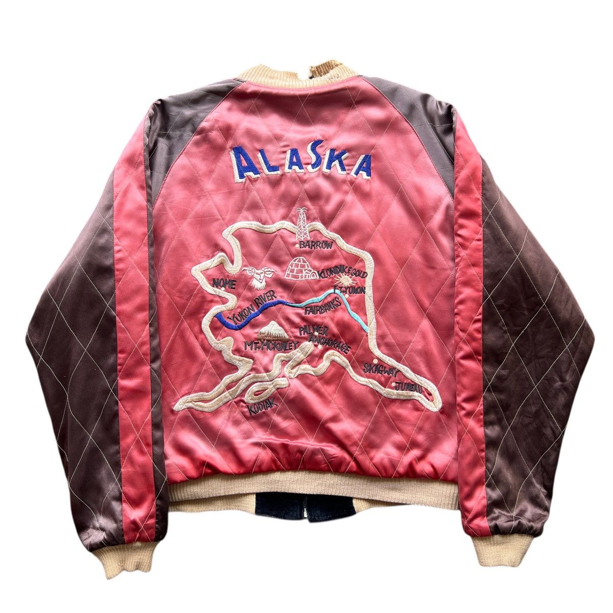 Tailor Toyo 🔥 RARE VINTAGE 50s STYLE ALASKA VELVET REVERSIBLE SUKAJAN Size US L / EU 52-54 / 3 - 2 Thumbnail