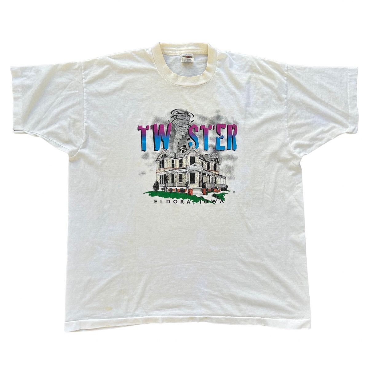 Universal Studios Vintage Twister Eldora Iowa Movie Premiere Film Promo Shirt Size US XXL / EU 58 / 5 - 1 Thumbnail