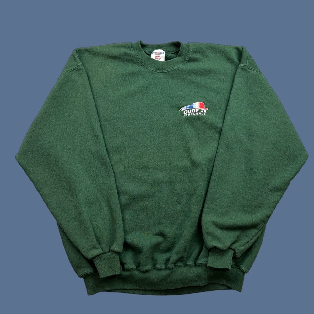 Jerzees VINTAGE Jerzees Super Sweats Sweatshirt Mens XL Green Crewneck Pullover Y2K Shirt Mens XL Green Retro 90s USA Size US XL / EU 56 / 4 - 1 Thumbnail