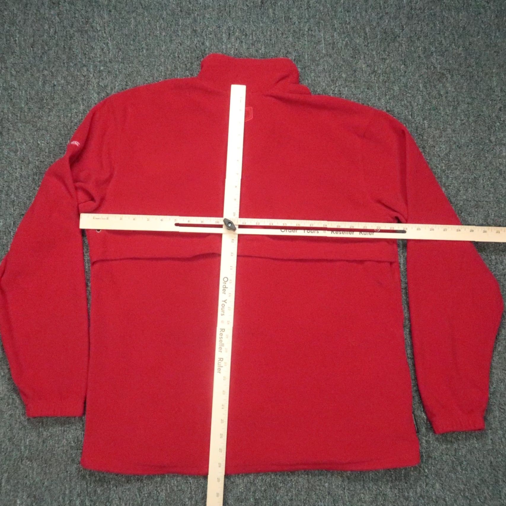 Vintage SCOTTeVEST Pullover Mens Large Red Microfleece 1/4 Zip Pockets Travel Sweater Size US L / EU 52-54 / 3 - 6 Thumbnail