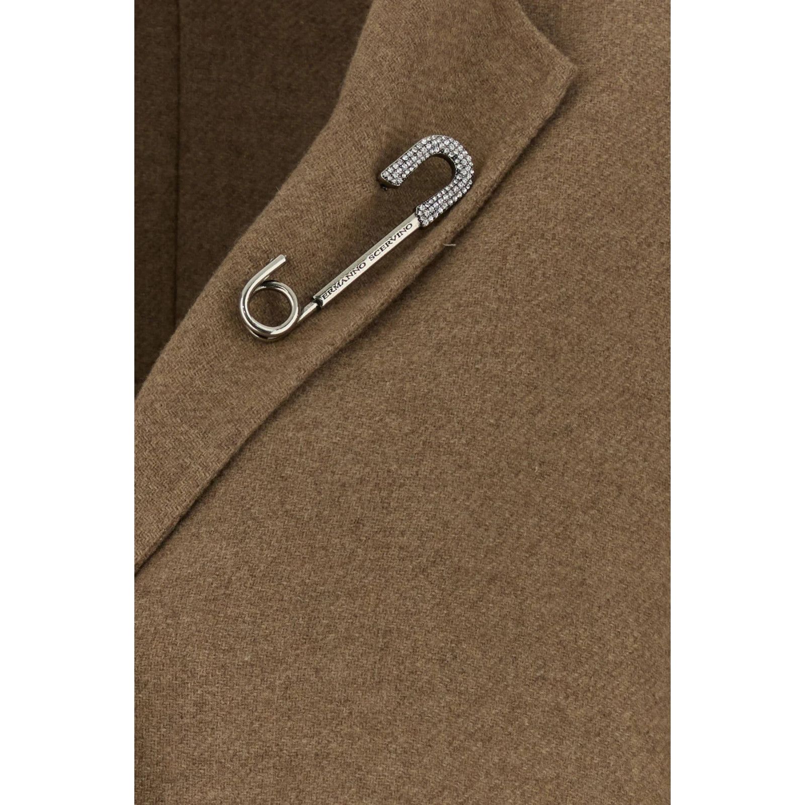 Ermanno Scervino ERMANNO SCERVINO Brown Wool Blend Blazer New & Authentic (Wo Size L / US 10 / IT 46 - 3 Thumbnail