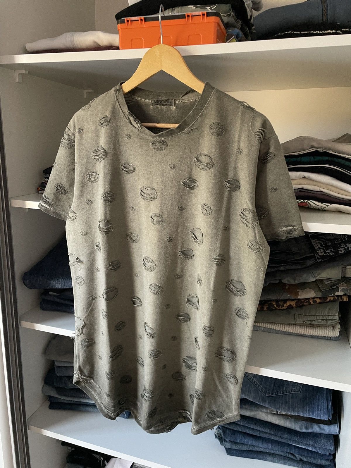 Le Grande Bleu (L.G.B.) Distressed Avant Garde Ripped Washed Faded T-Shirt Japan Y2k Size US L / EU 52-54 / 3 - 2 Thumbnail