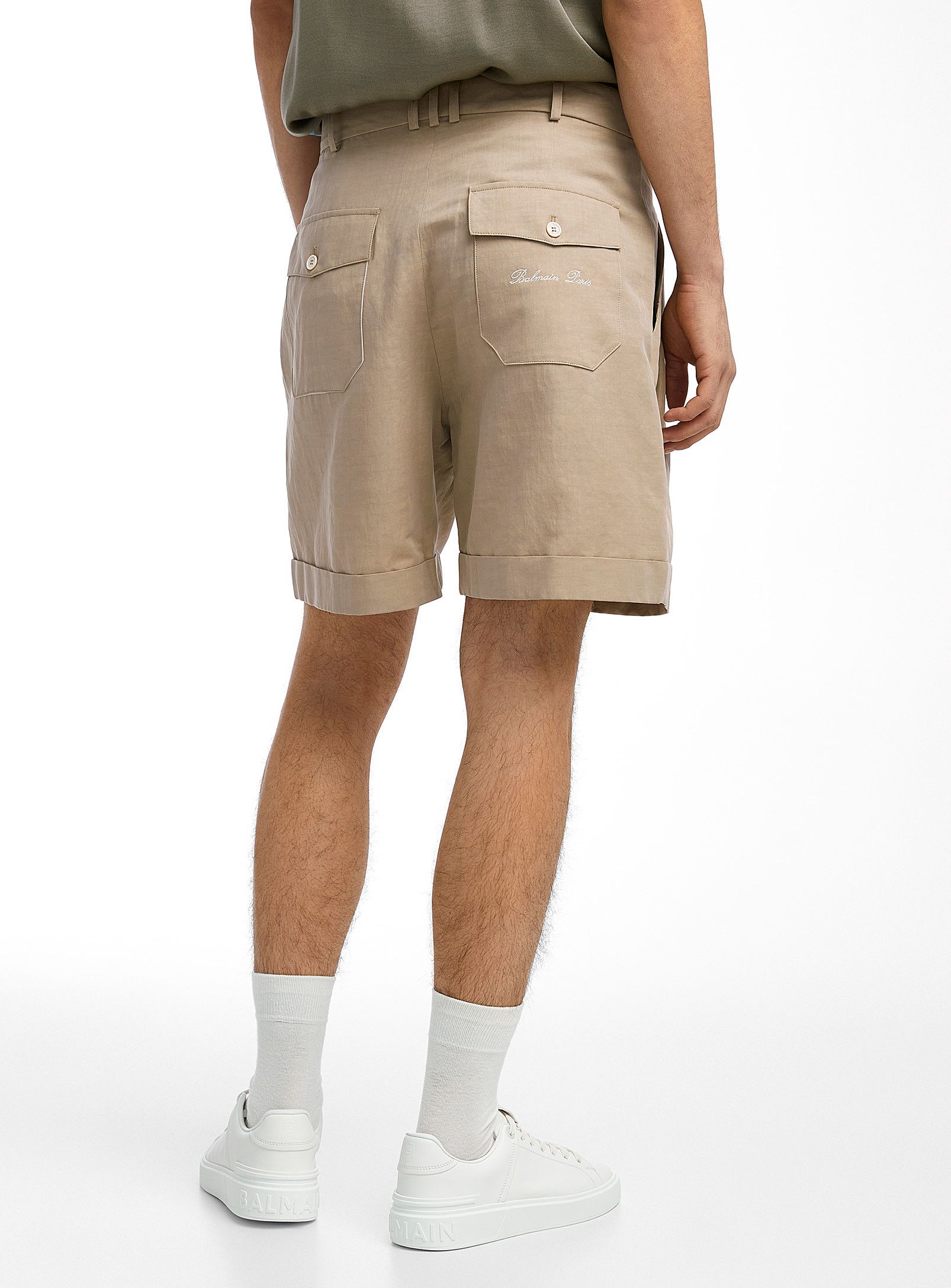 Balmain BNWT SS24 BALMAIN ECRU HEMP BERMUDA SHORTS 52 Size US 36 / EU 52 - 12 Thumbnail