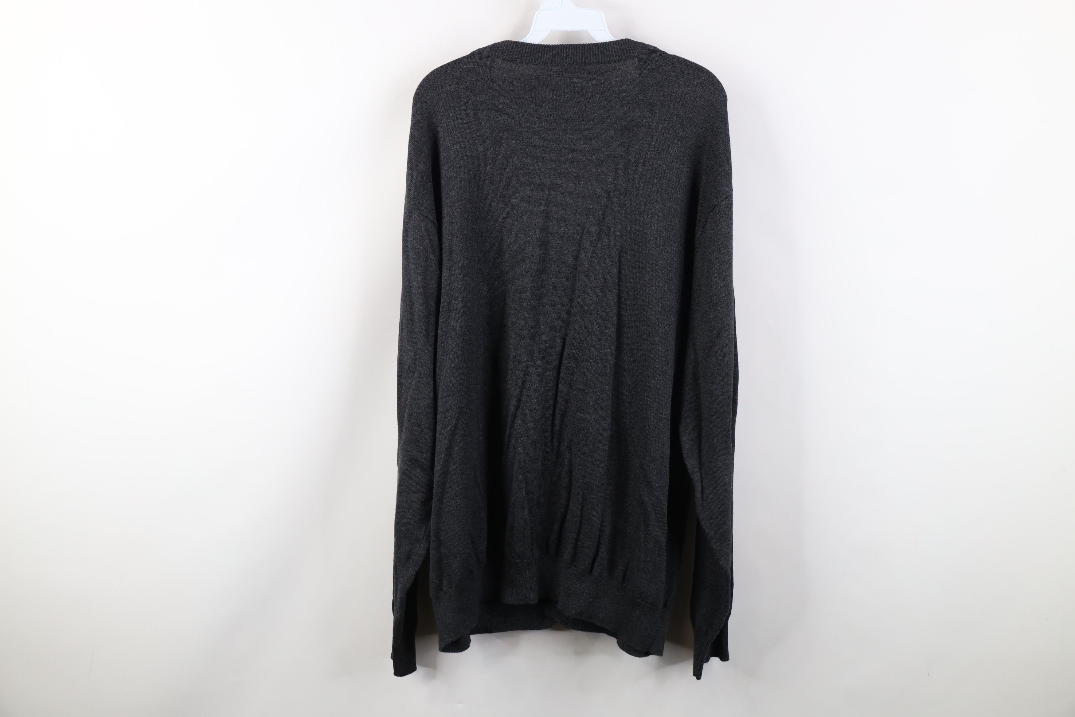Vintage Vintage 90s Streetwear Striped Knit Cardigan Sweater Gray Size US XXL / EU 58 / 5 - 10 Thumbnail