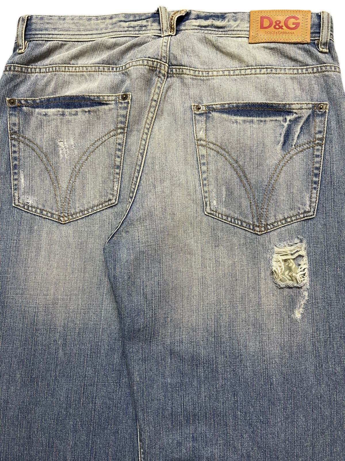 Dolce & Gabbana Vintage Dolce & Gabbana Blue Faded Wash Distressed Baggy Size US 34 / EU 50 - 6 Thumbnail
