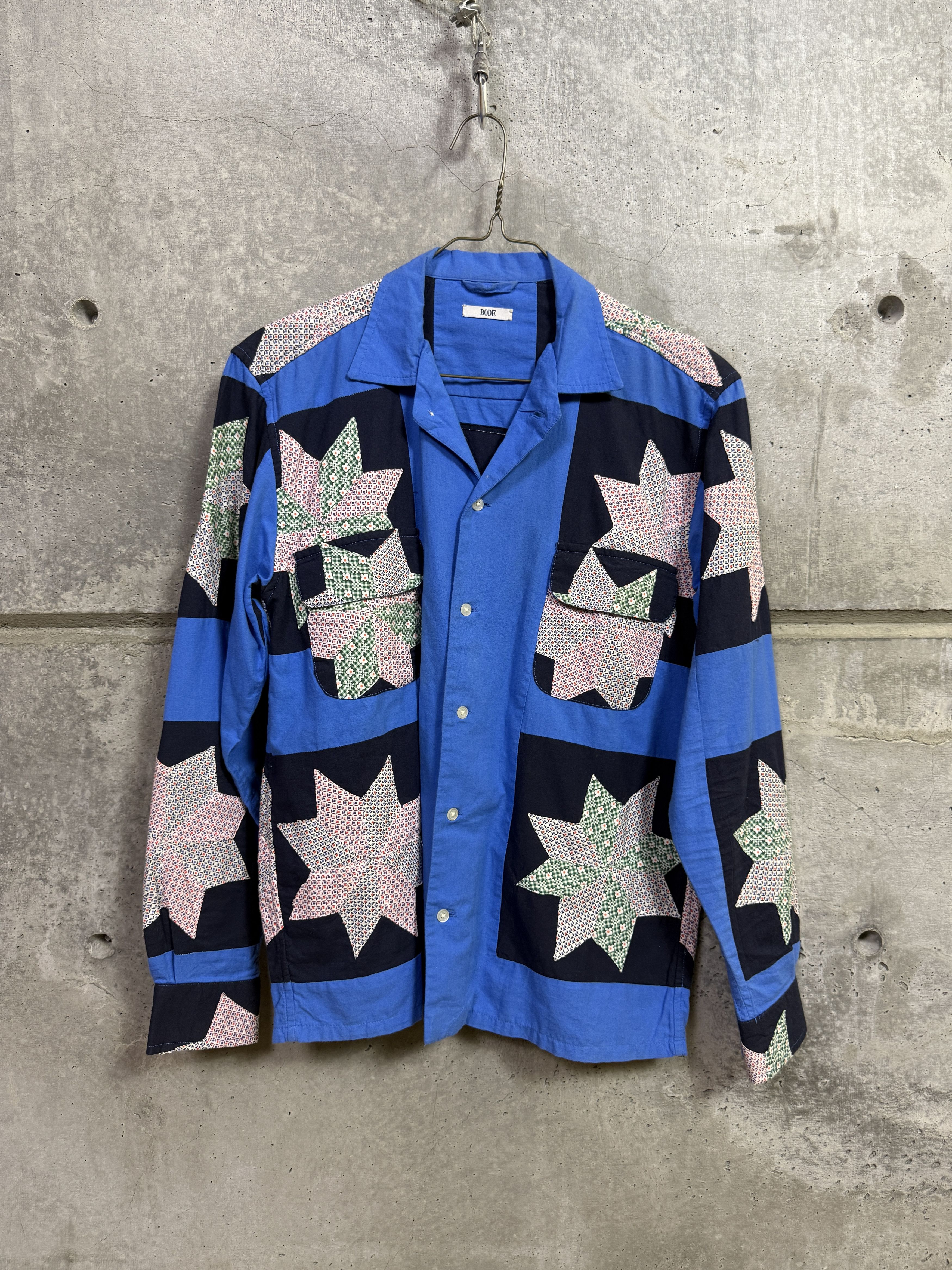 Bode Bode Star Pattern Quilted Cotton Button-up Shirt S-M Size US M / EU 48-50 / 2 - 1 Thumbnail