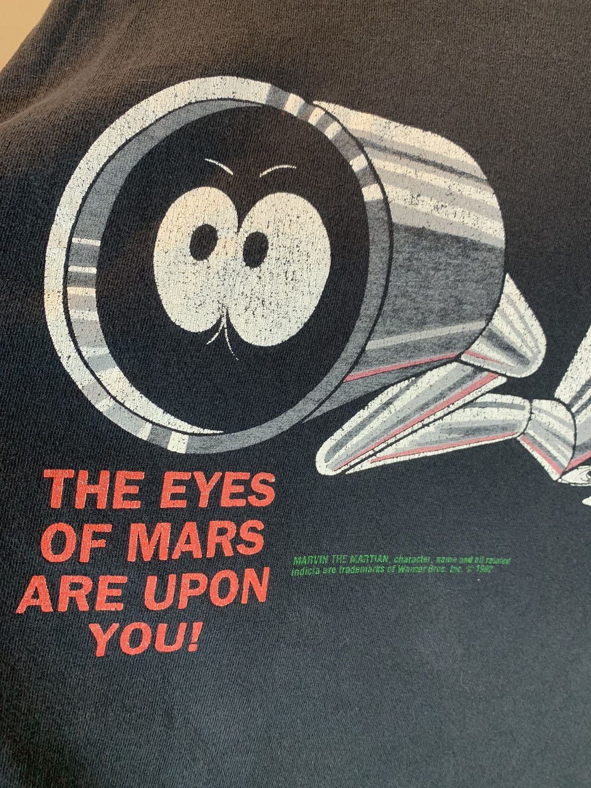 Vintage × Warner Bros RARE Vintage 1992 Marvin Martian Eyes Of Mars Upon You Shirt Size US XL / EU 56 / 4 - 3 Thumbnail