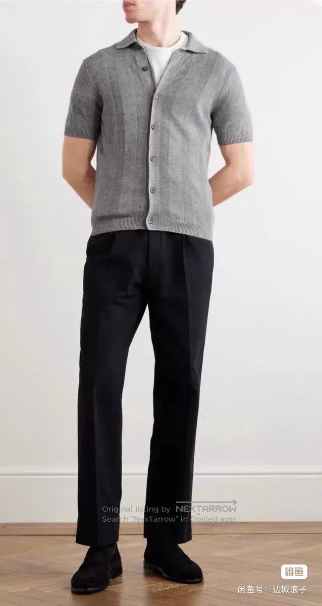 Brunello Cucinelli Brunello Cucinelli Linen Cotton Blended Knit Short Sleeve Size US L / EU 52-54 / 3 - 9 Thumbnail