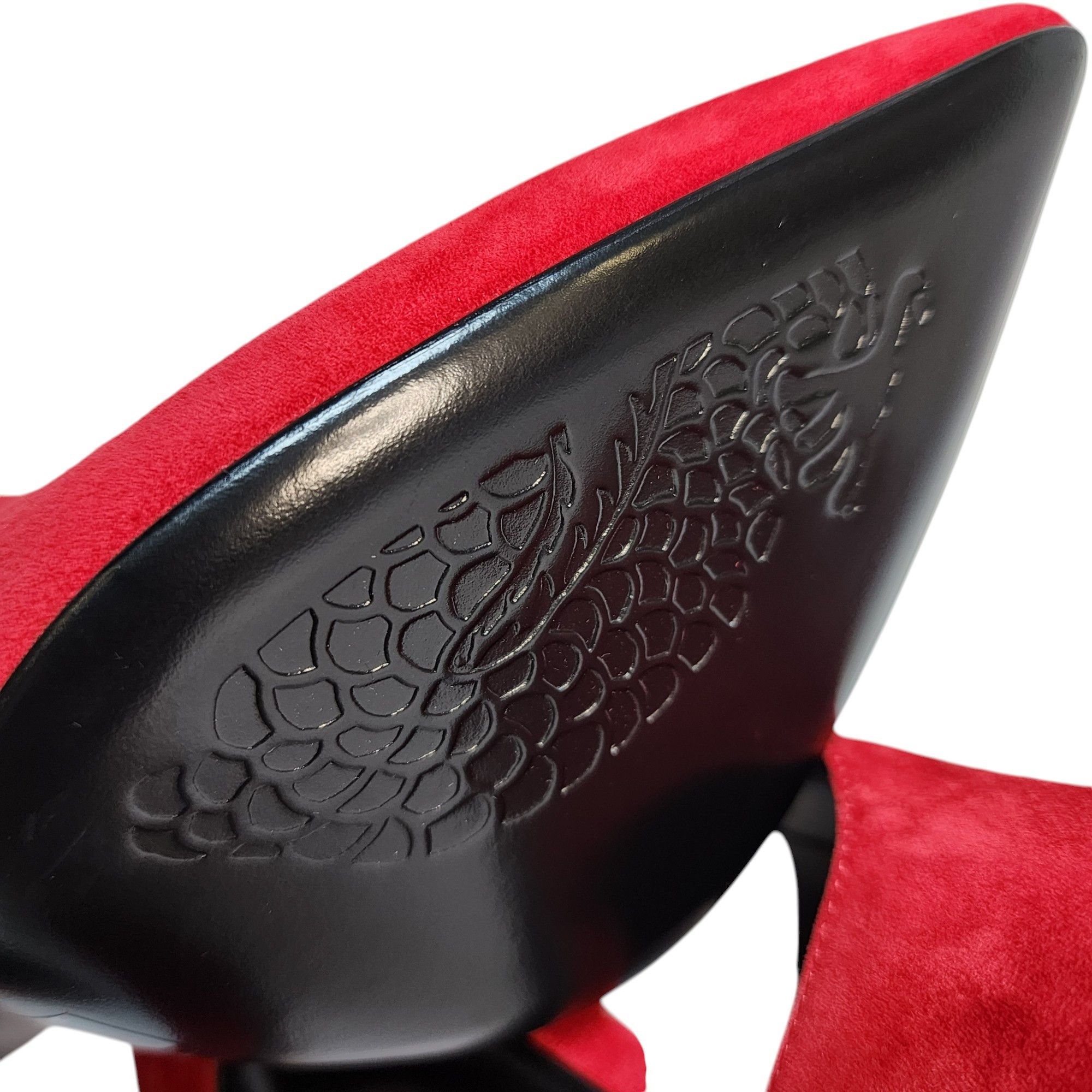 Other Natori Minh Brocade Red Suede Pointed Toe Mules Size US 8.5 / IT 38.5 - 7 Thumbnail
