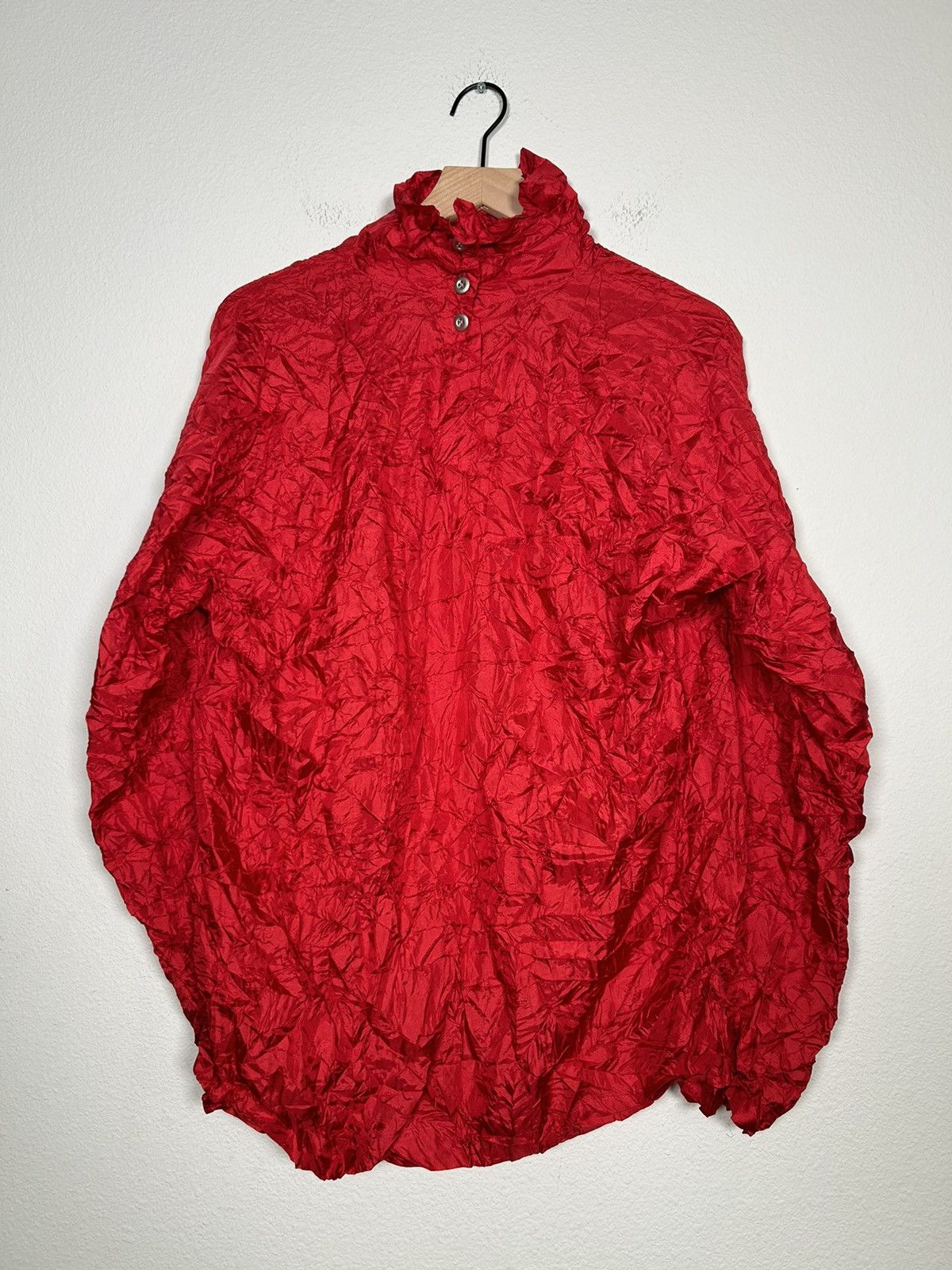 Issey Miyake Crinkled Funnel Neck Shirt Size US M / EU 48-50 / 2 - 1 Thumbnail