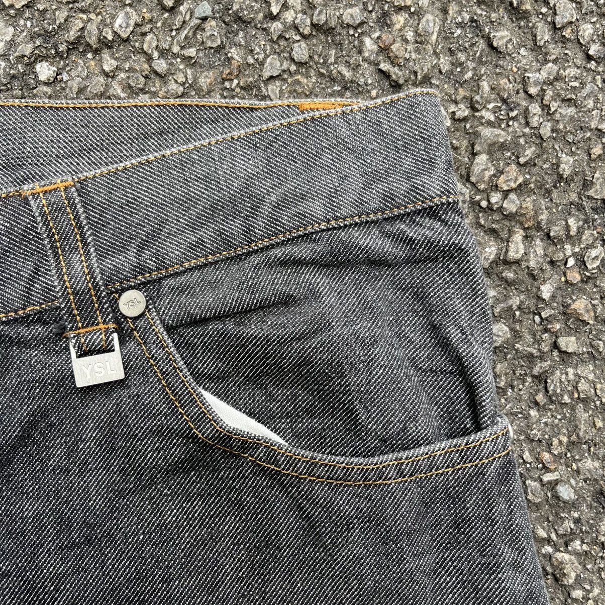 Saint Laurent Paris YSL Saint Laurent Paris Silver Denim Jeans Size US 32 / EU 48 - 7 Thumbnail