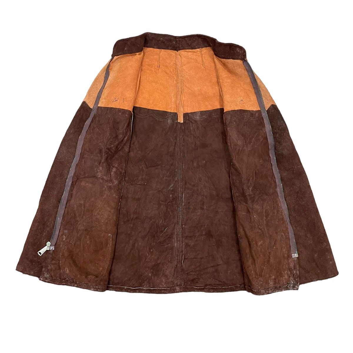 Native × Vintage RARE Vintage Genuine Leather Zipper Poncho Size L / US 10 / IT 46 - 8 Thumbnail