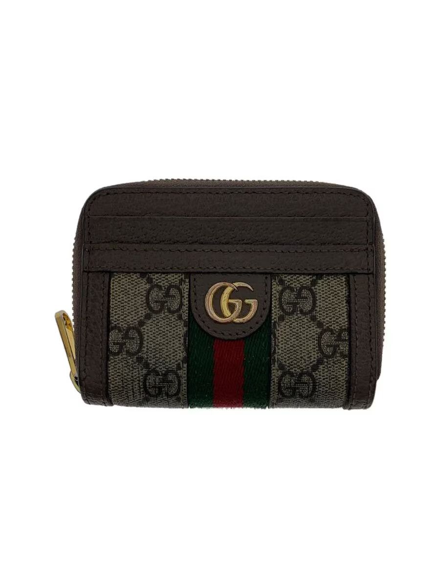Gucci GG Monogram Ophidia Supreme Web Coin Case Camel