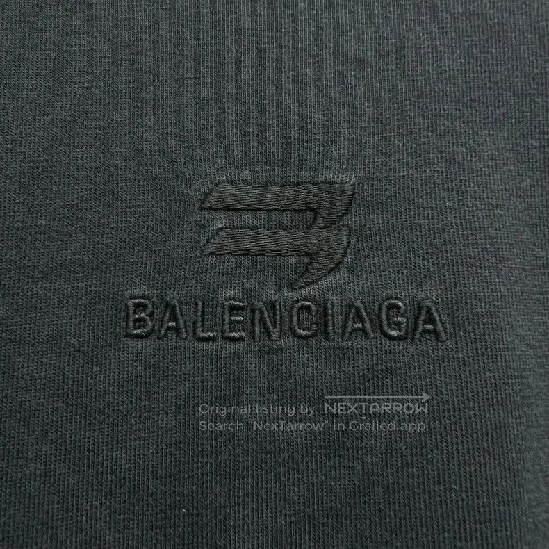 Balenciaga Balenciaga Black Boomerang Embroidered Sweatshirt. Size US XS / EU 42 / 0 - 7 Thumbnail