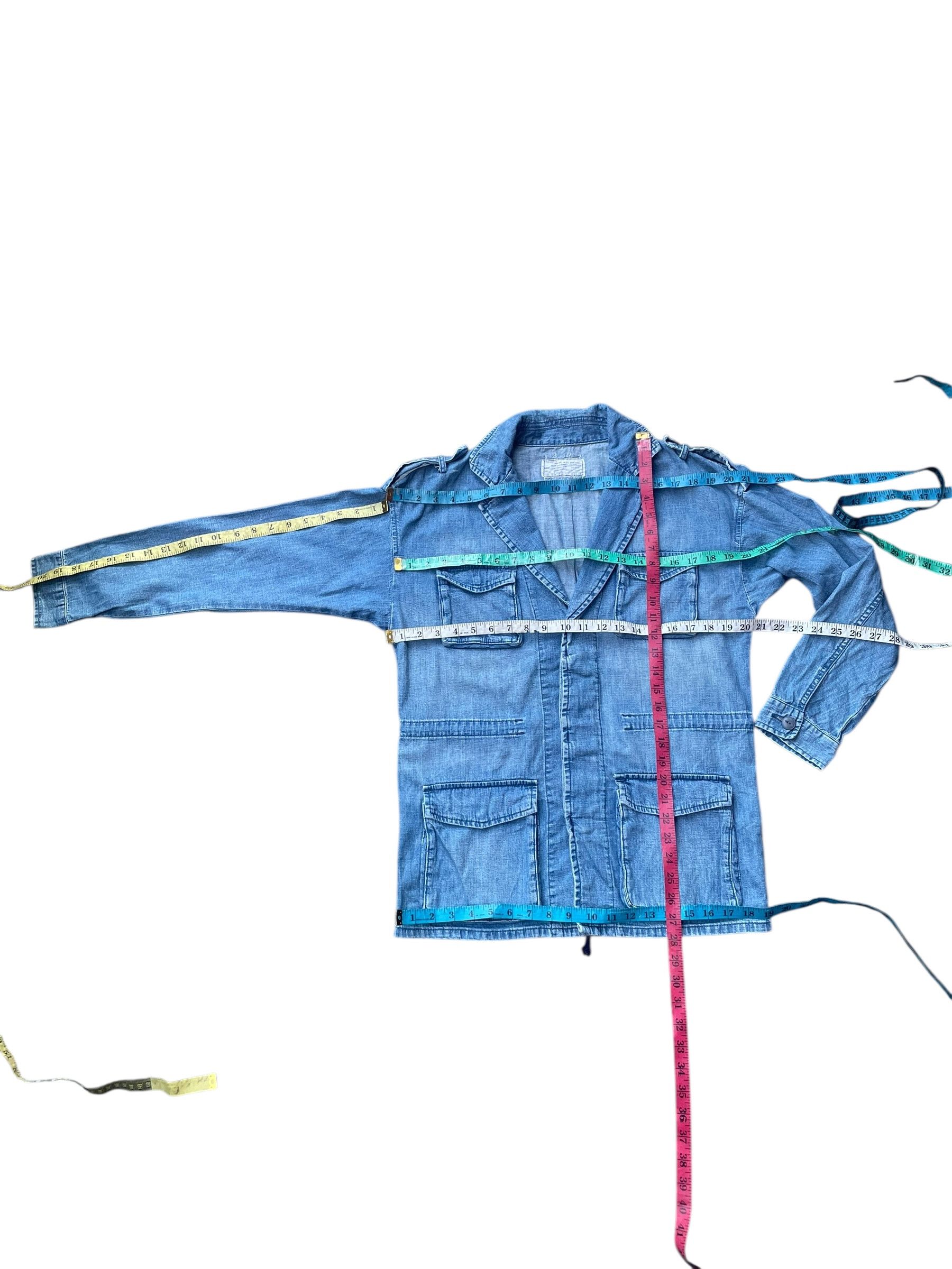SLY Sly Jeans Military M65 Style Denim Jacket Size US M / EU 48-50 / 2 - 15 Thumbnail