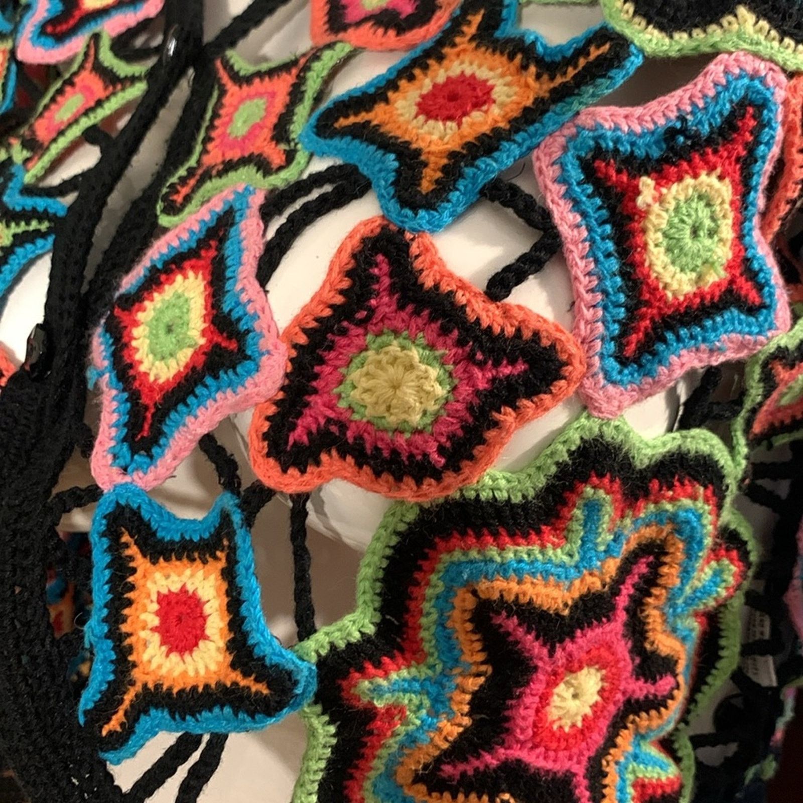 Handmade Handmade crochet granny squares multicolored bolero jacket Size M / US 6-8 / IT 42-44 - 5 Thumbnail