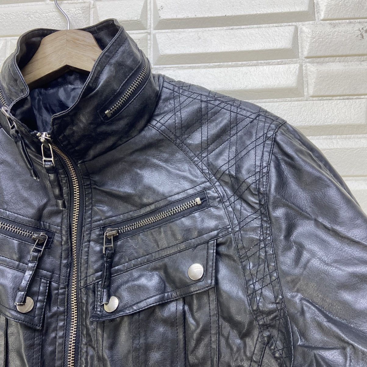 semanticdesign Japanese Brand Semantic Design Synthetic Leather BikerJacket Size US S / EU 44-46 / 1 - 12 Thumbnail